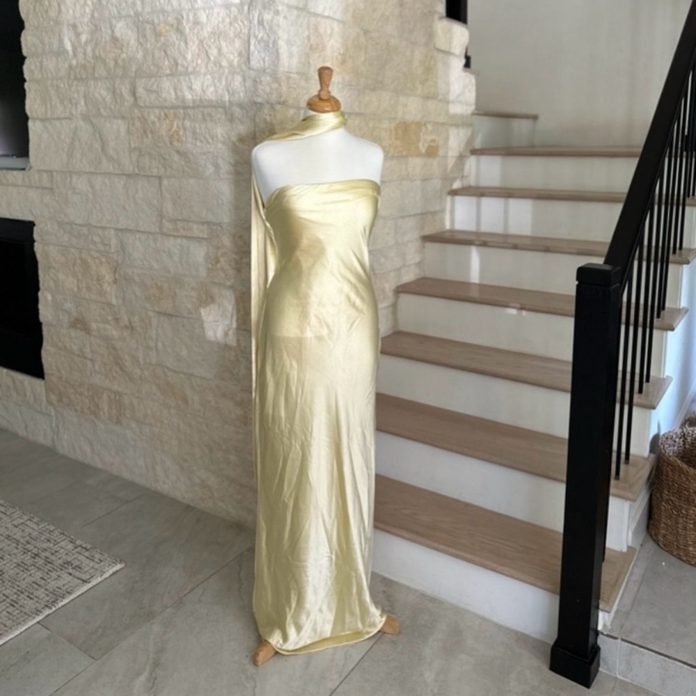 Misha Lilia Satin Maxi Dress